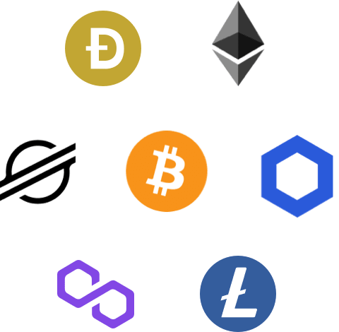 Cryptocurrency logos